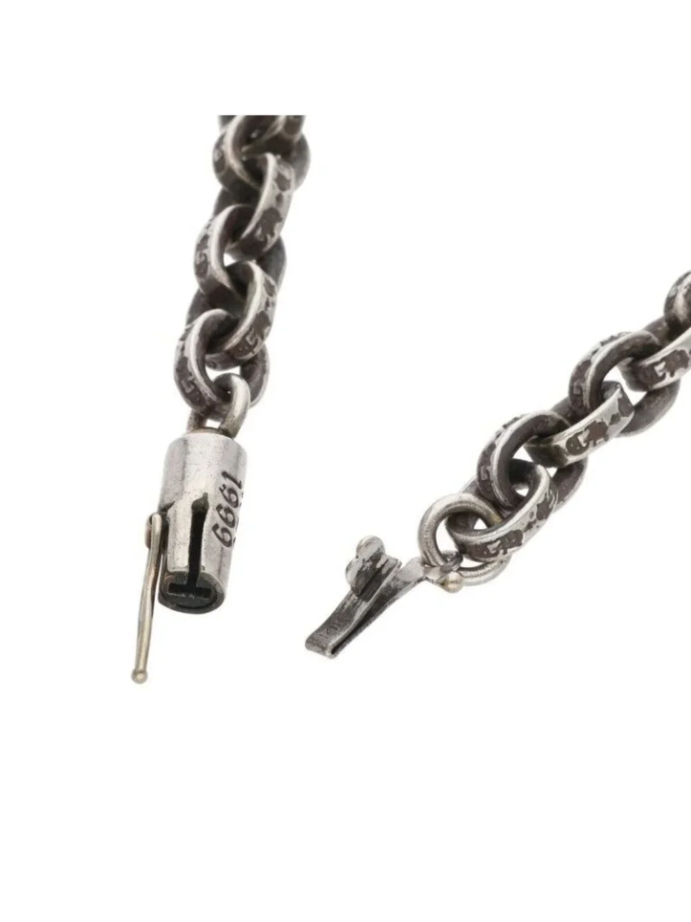 Chrome Hearts Paper Chain Silver Bracelet